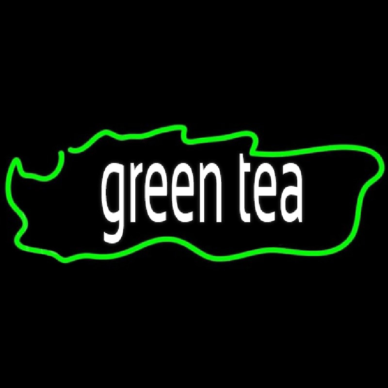 Green Tea Horizontal Neon Skilt