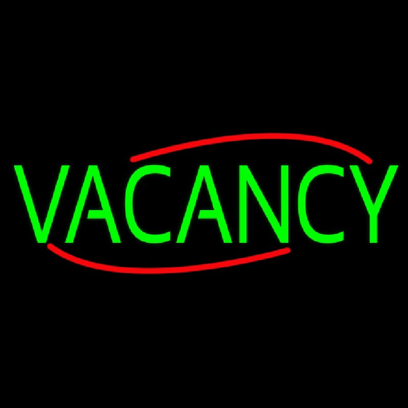 Green Vacancy Neon Skilt