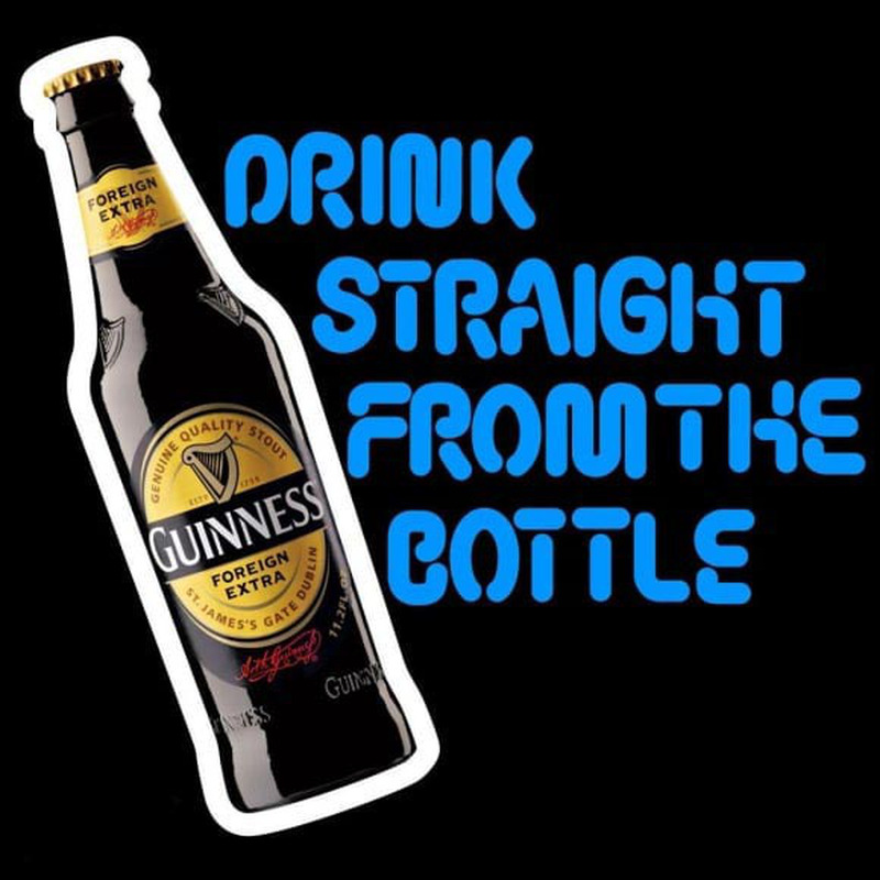 Guinness Bottole Beer Sign Neon Skilt