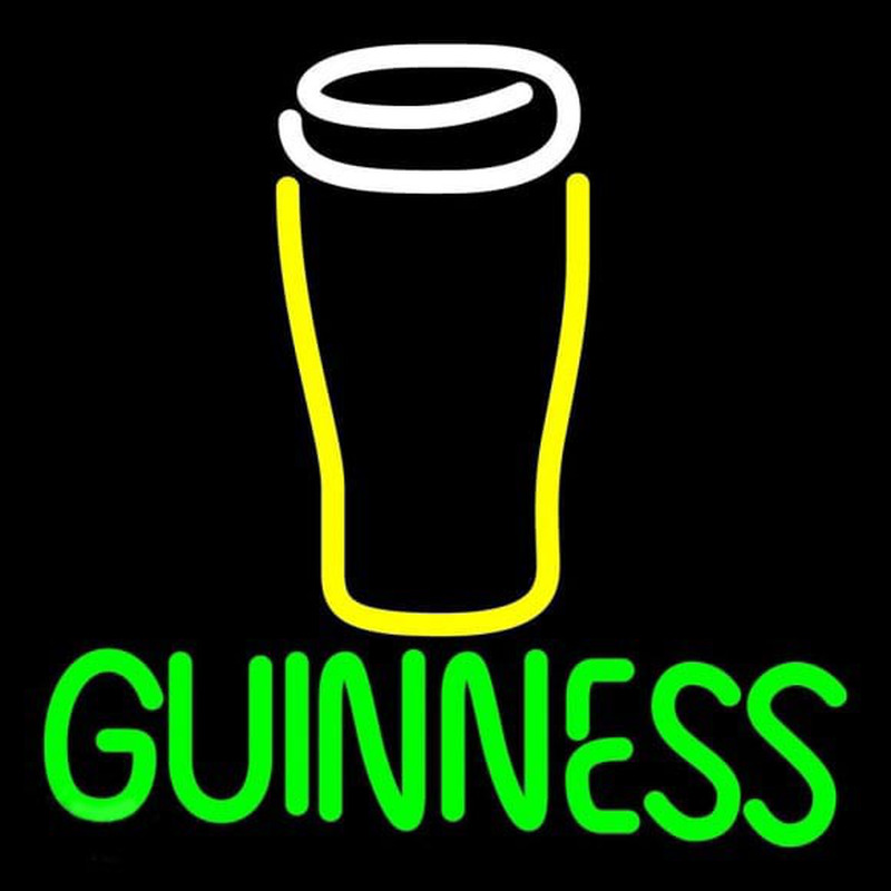 Guinness Glass Beer Sign Neon Skilt