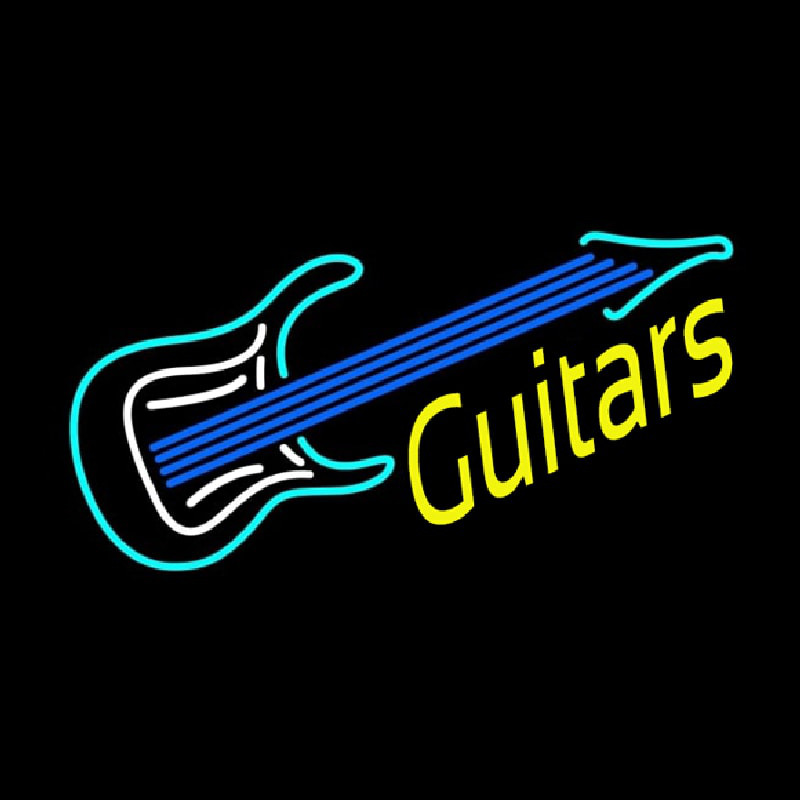Guitar 2 Logo Neon Skilt
