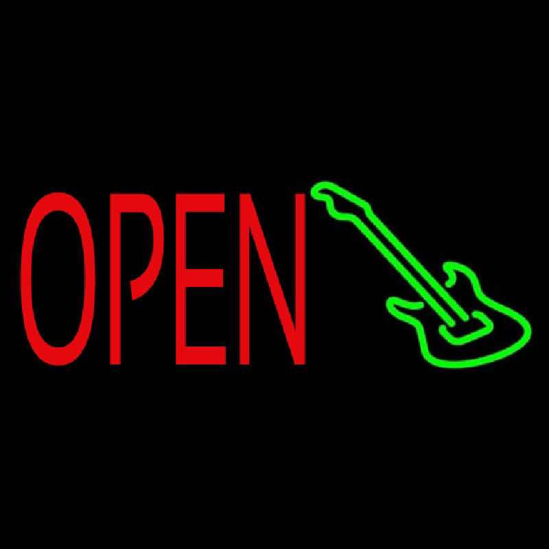 Guitar Open Block 3 Neon Skilt