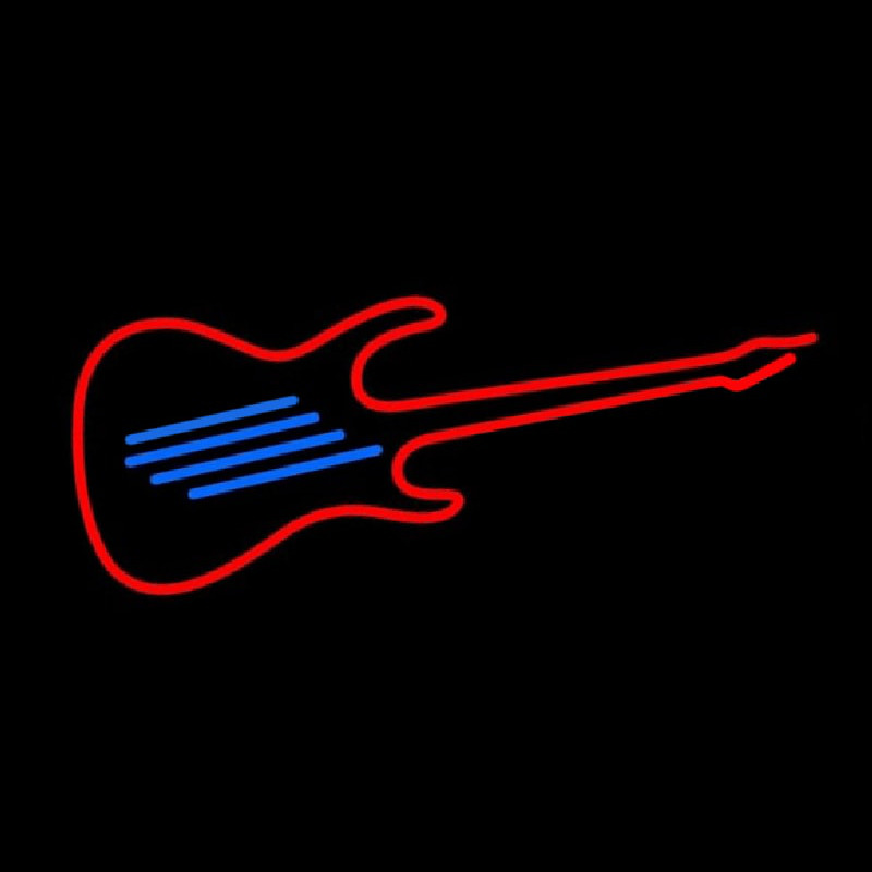 Guitar Red 1 Neon Skilt