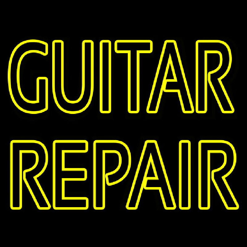 Guitar Repair Neon Skilt