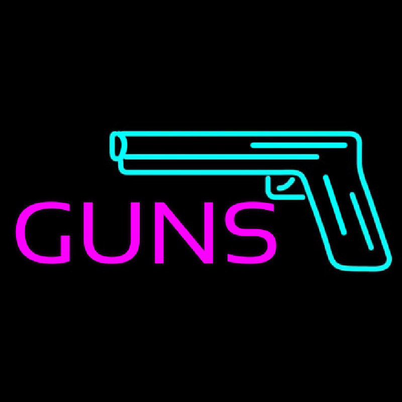 Guns Logo Neon Skilt