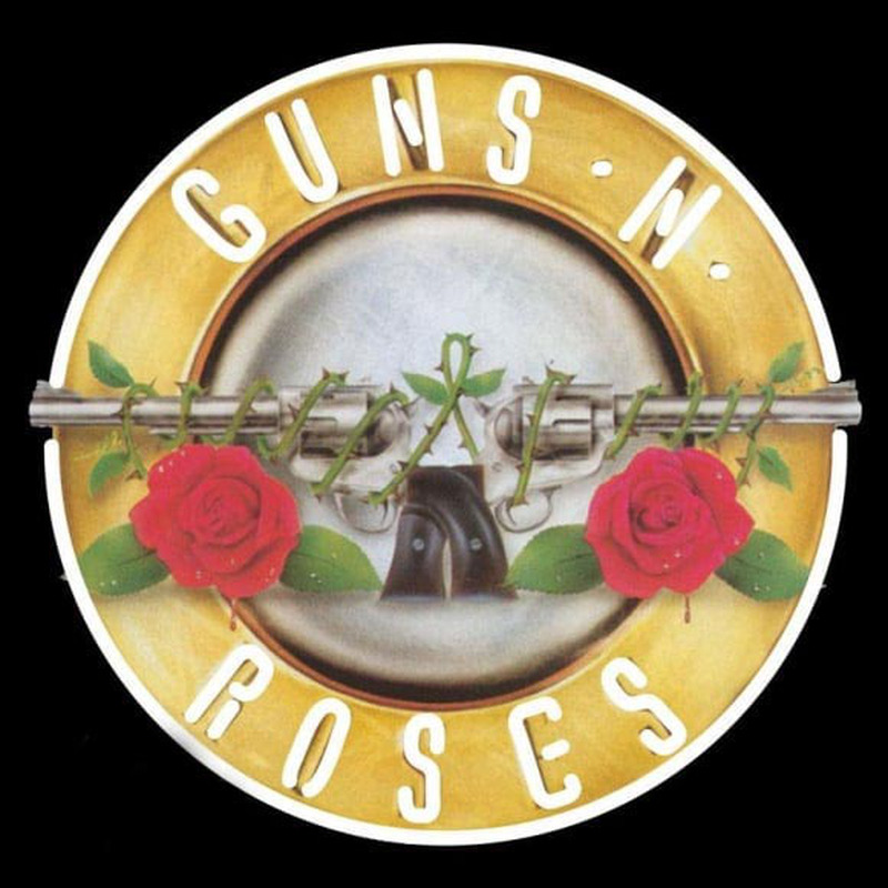 Guns N Roses Ever Time Rock Band Neon Skilt