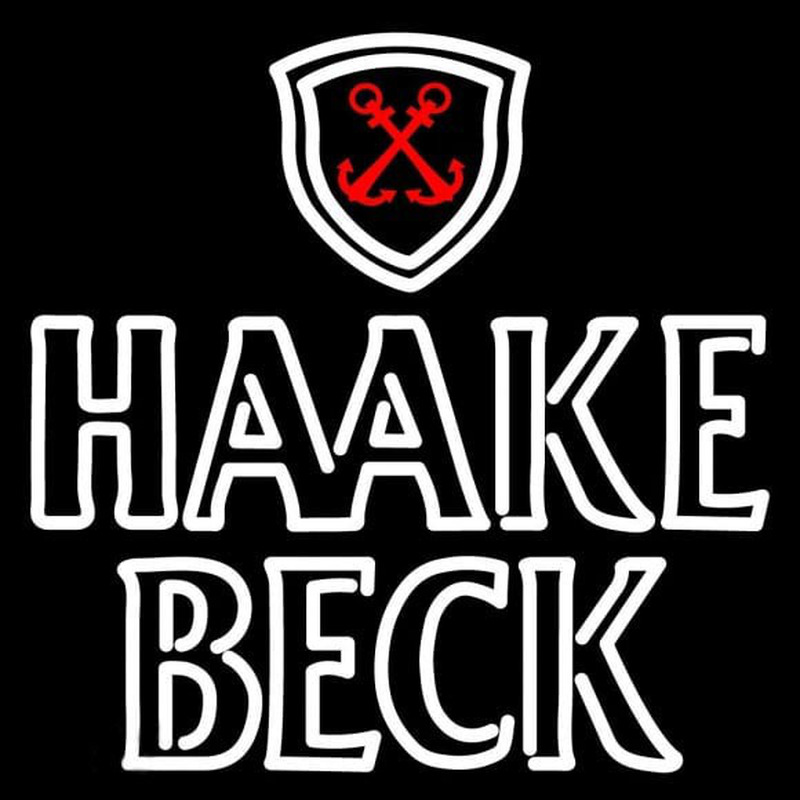 Haake Becks Logo Beer Sign Neon Skilt