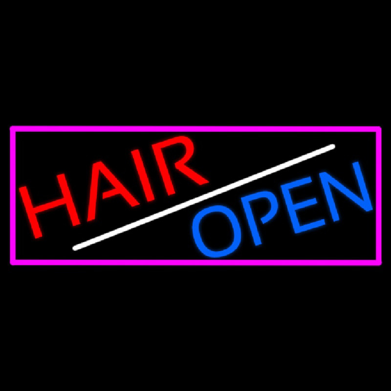 Hair Open Neon Skilt