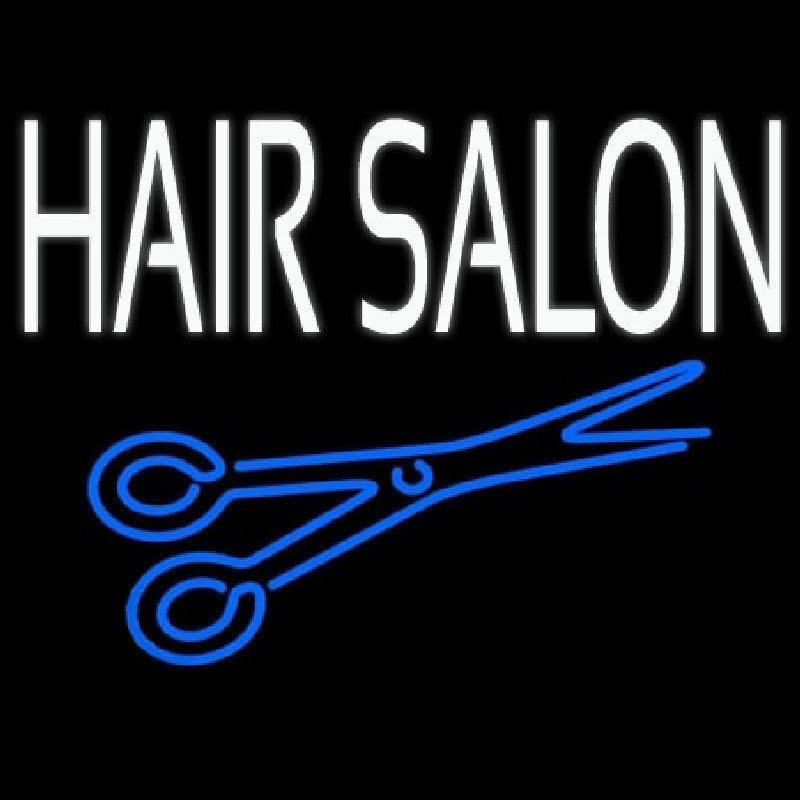 Hair Salon With Scissor Neon Skilt