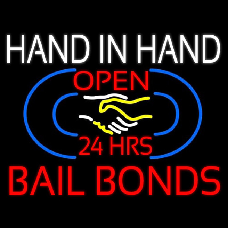 Hand In Hand Neon Skilt