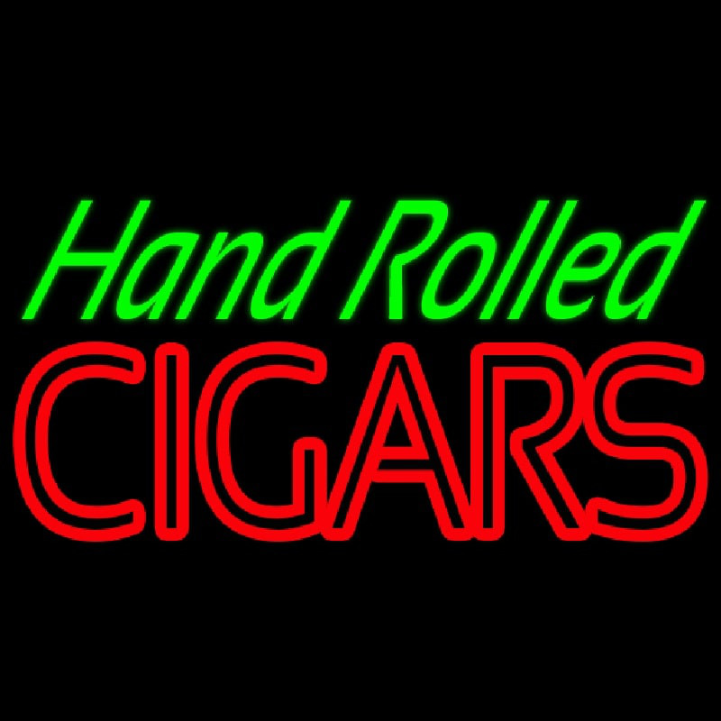 Hand Rolled Cigars Neon Skilt