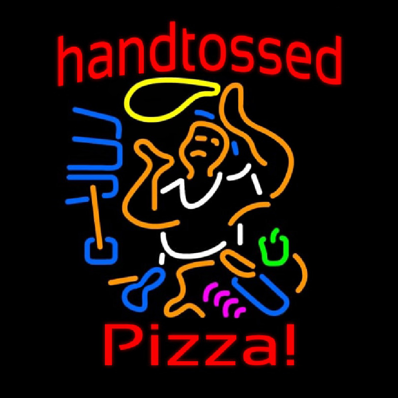 Handtossed Pizza Neon Skilt