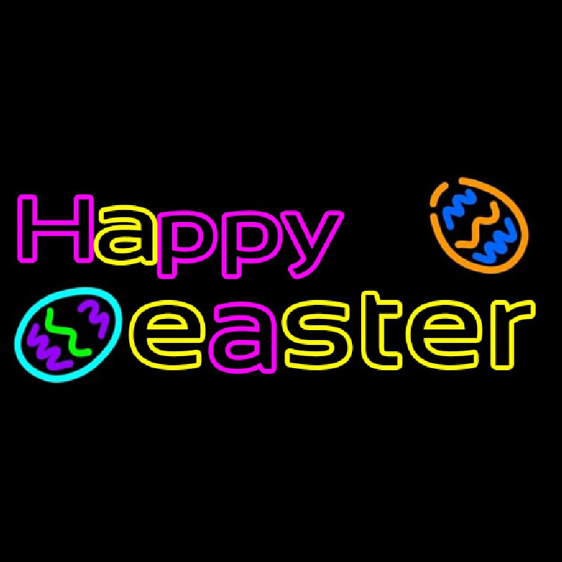 Happy Easter 2 Neon Skilt