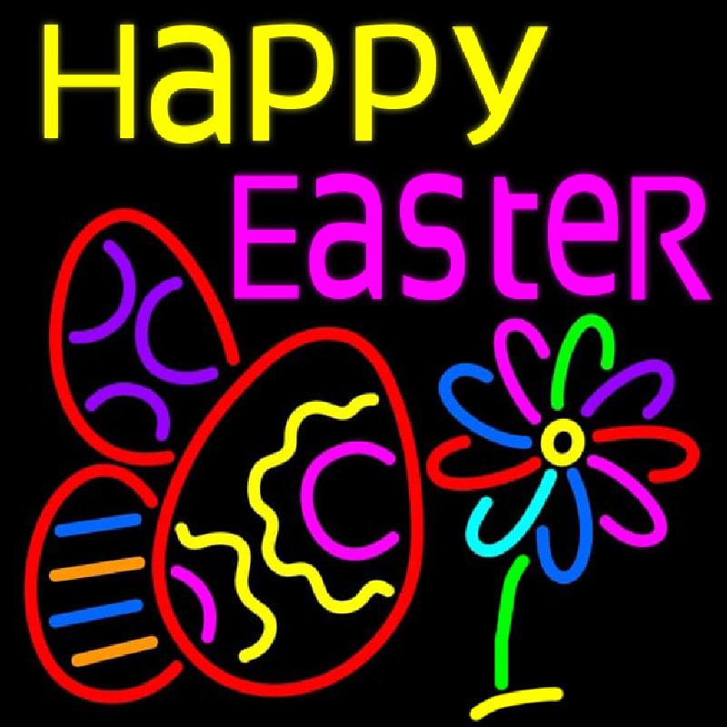 Happy Easter Egg 1 Neon Skilt