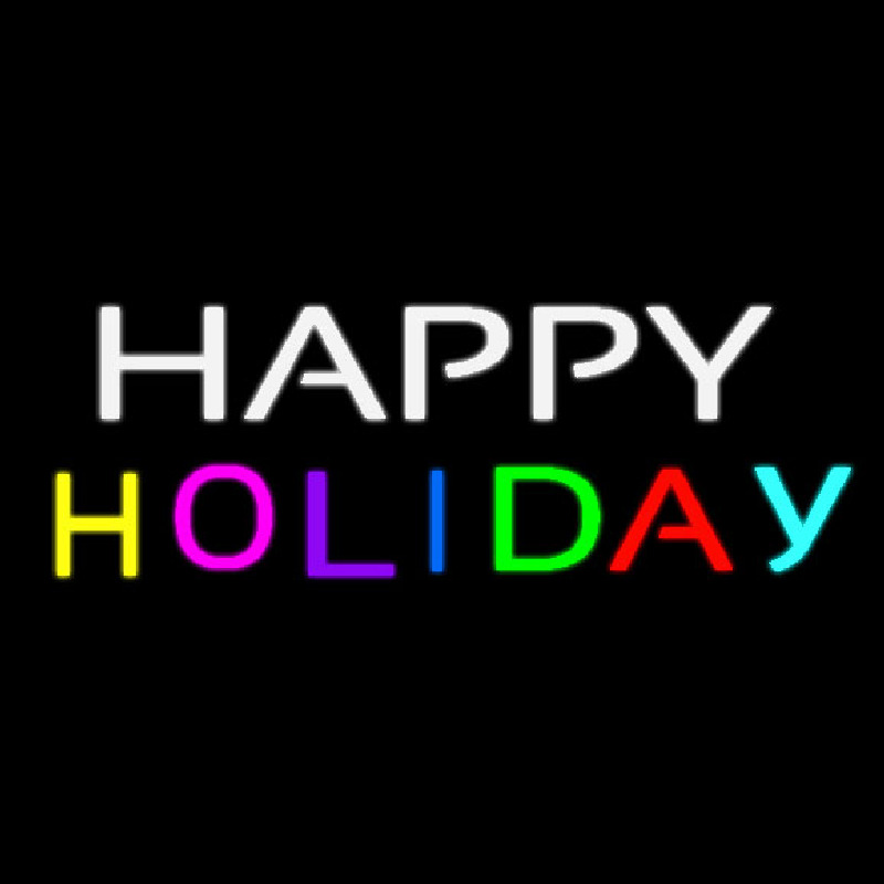 Happy Holiday Neon Skilt
