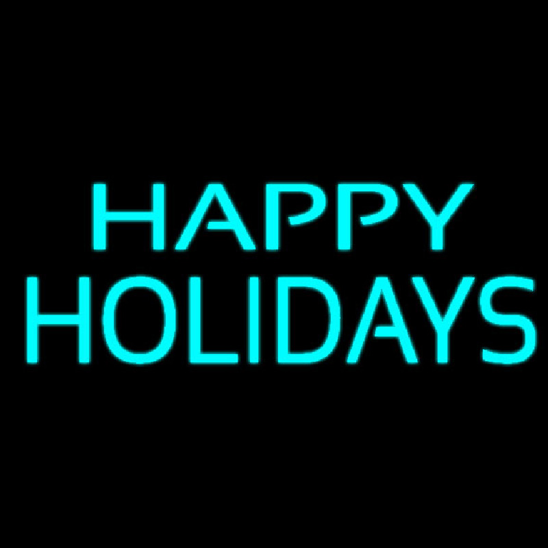 Happy Holidays Block Neon Skilt