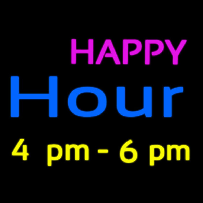 Happy Hour Neon Skilt