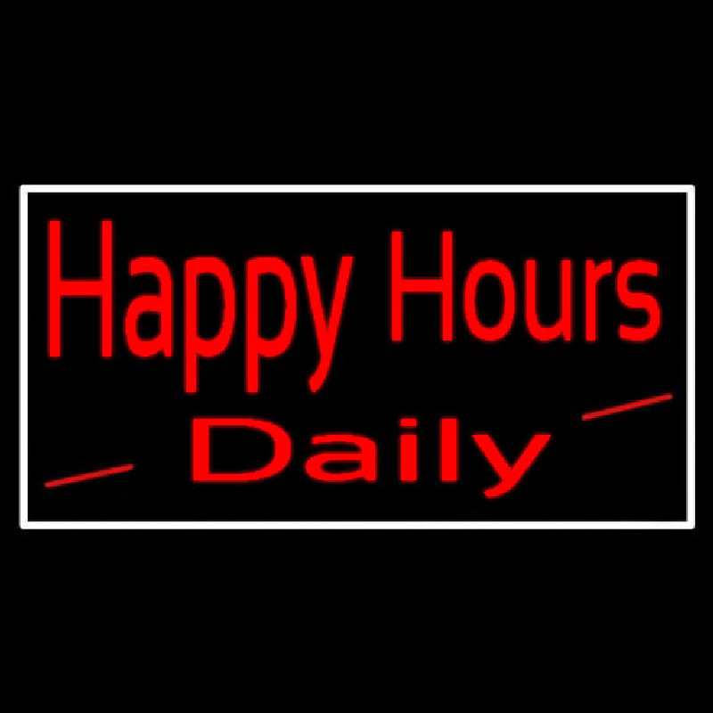 Happy Hours Daily Neon Skilt