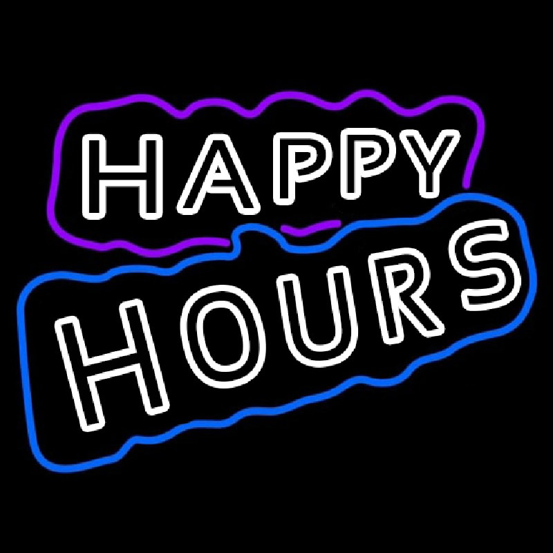 Happy Hours Neon Skilt