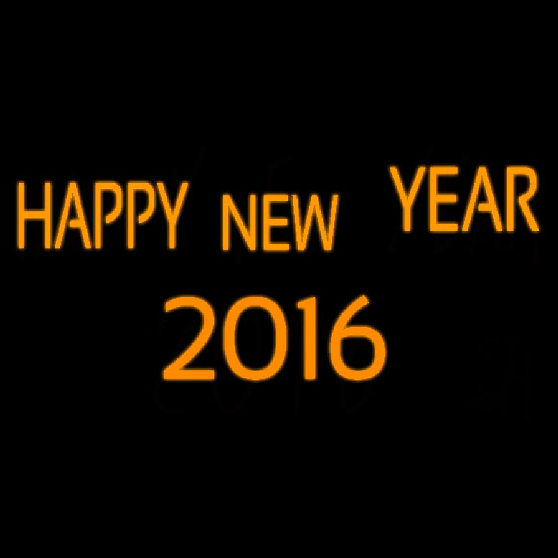 Happy New Year 2016 Neon Skilt