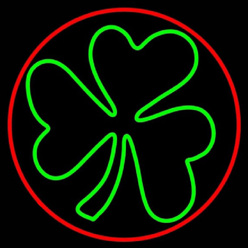 Happy St Patricks Day Shamrock Neon Skilt