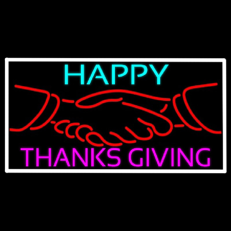 Happy Thanksgiving 1 Neon Skilt