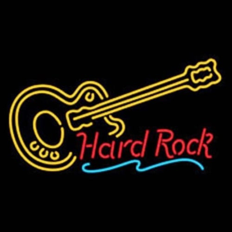 Hard ROCK LIVE MUSIC Guitar Party Neon Skilt