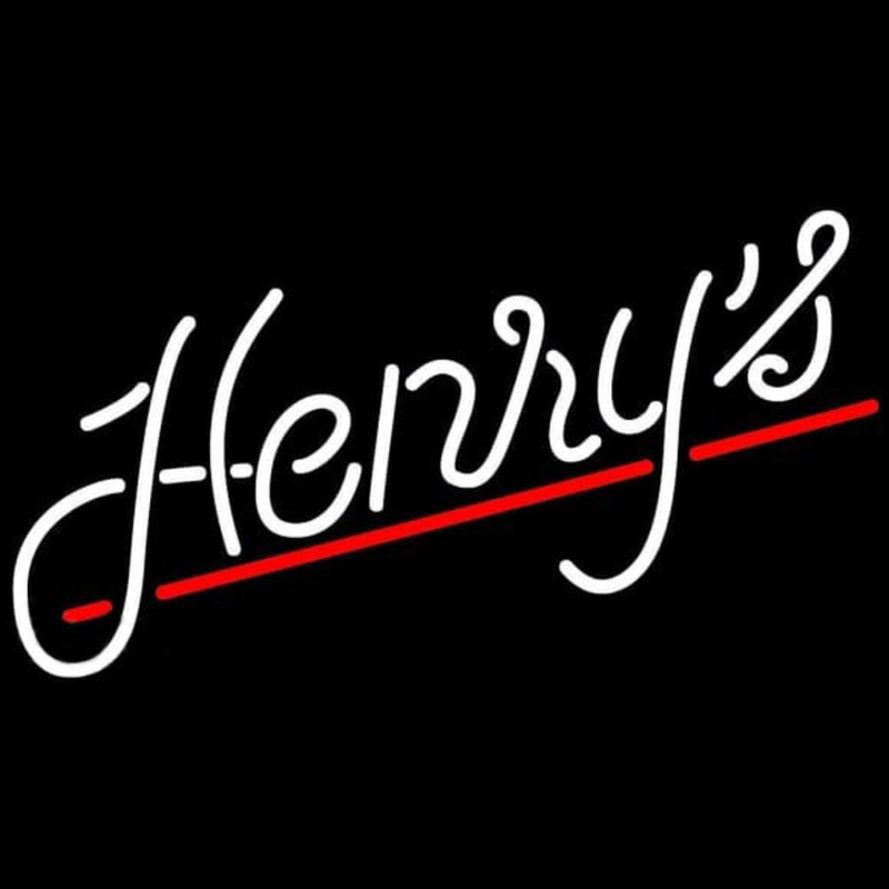 Henrys Logo Beer Sign Neon Skilt