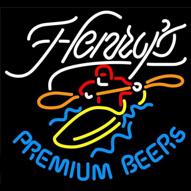 Henrys Premium Beers Beer Sign Neon Skilt