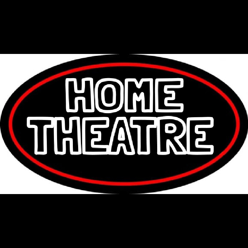 Home Theatre With Border Neon Skilt