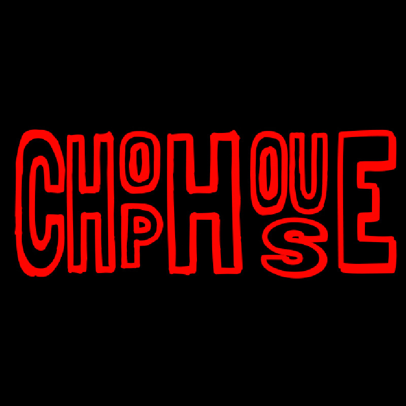 Horizontal Red Chophouse Neon Skilt