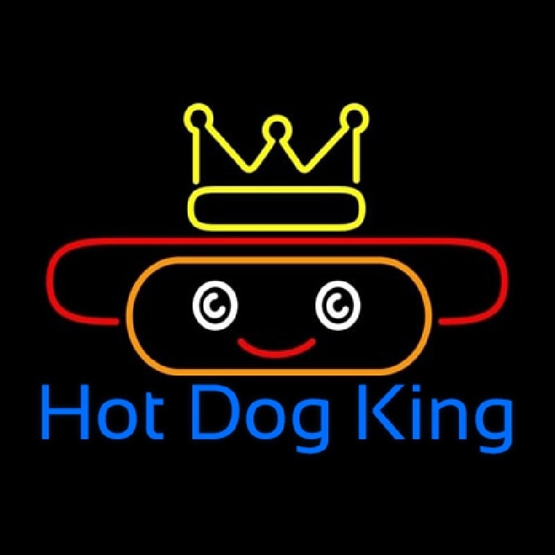 Hot Dog King Neon Skilt