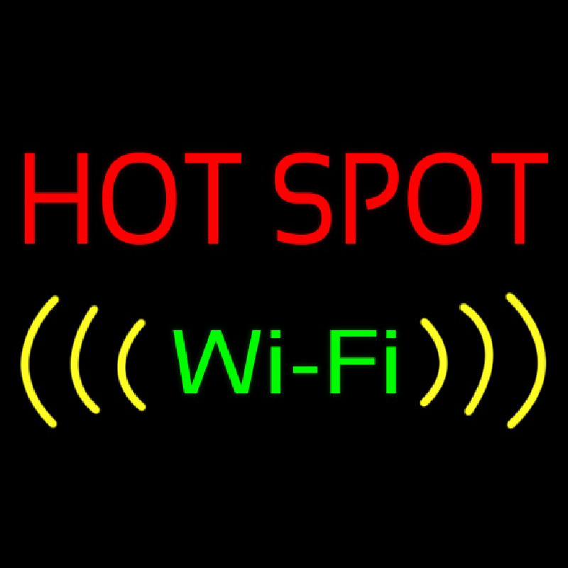 Hot Spot Wifi Neon Skilt