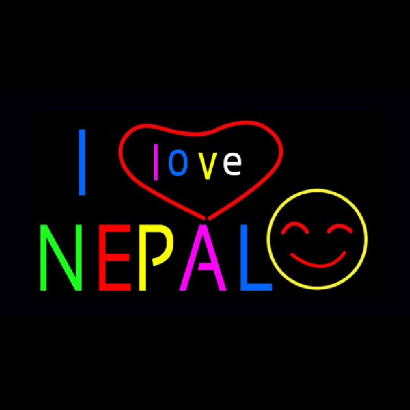 I Love Nepal Neon Skilt