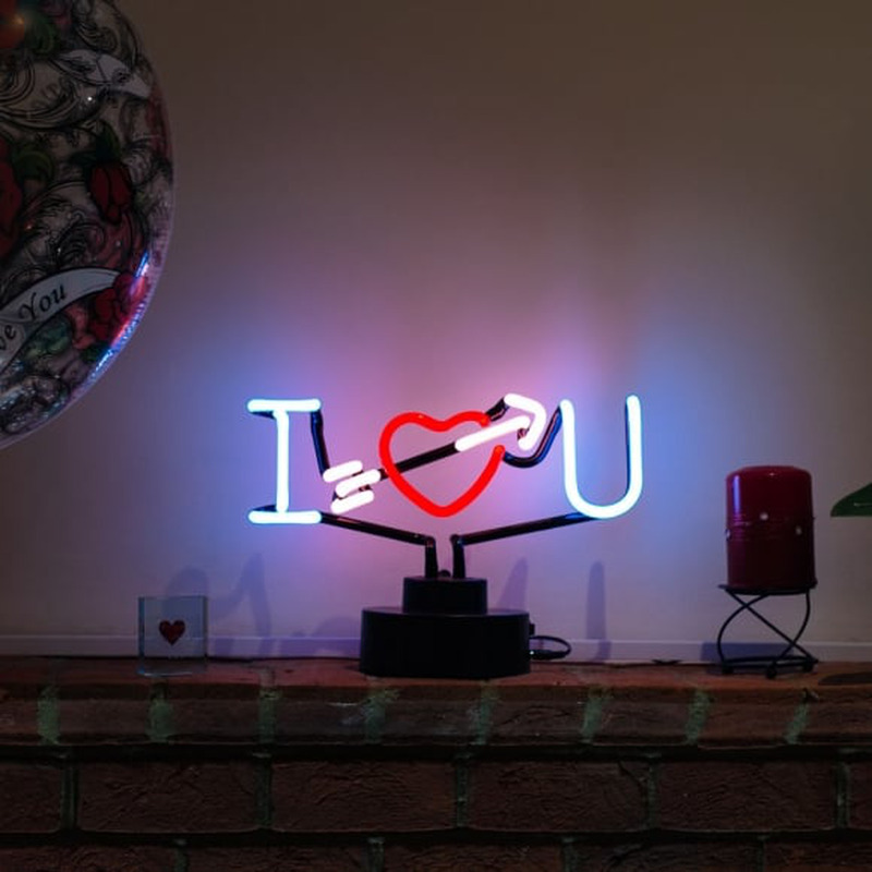 I Love You Desktop Neon Skilt