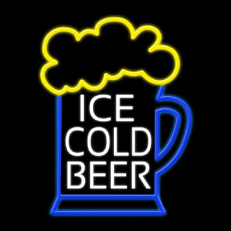 Ice Cold Beer Neon Skilt