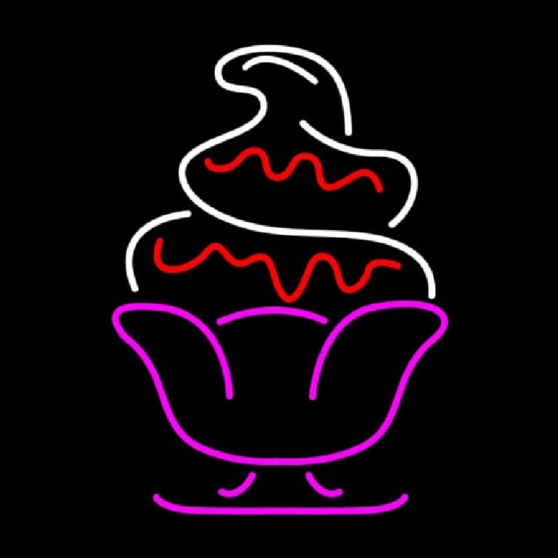 Ice Cream Logo Neon Skilt