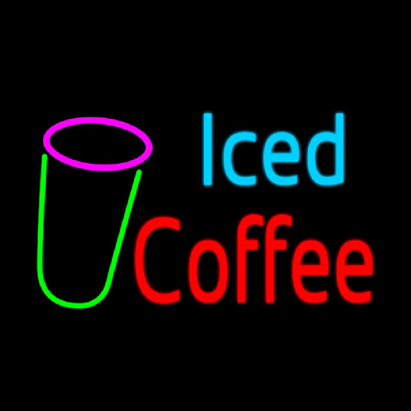 Iced Coffee Neon Skilt