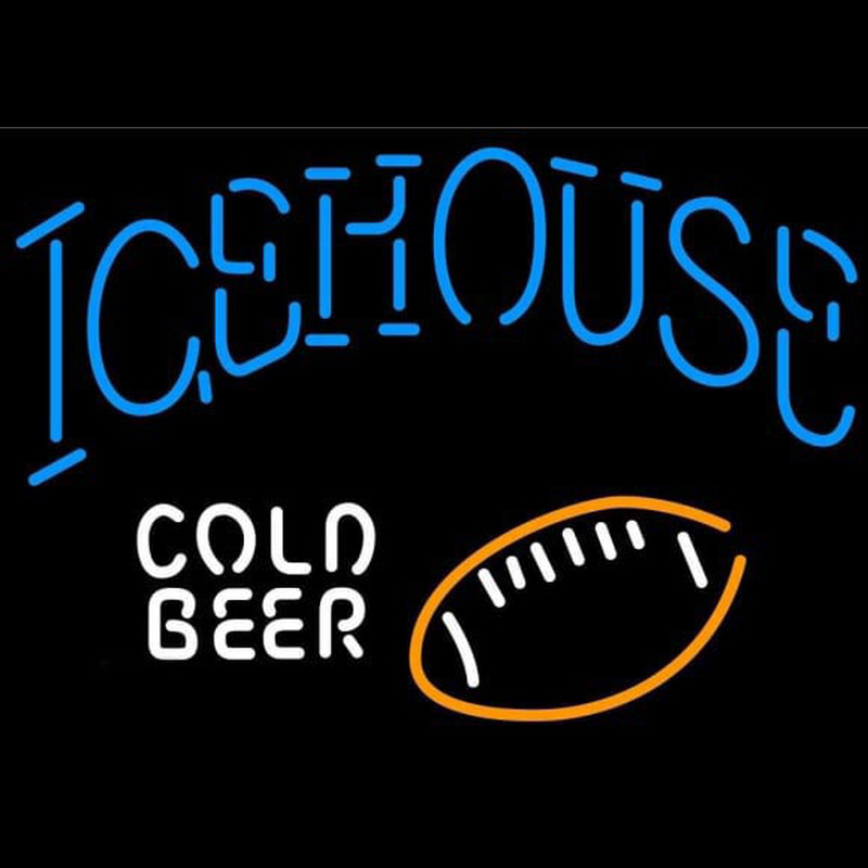 Icehouse Football Cold Beer Sign Neon Skilt