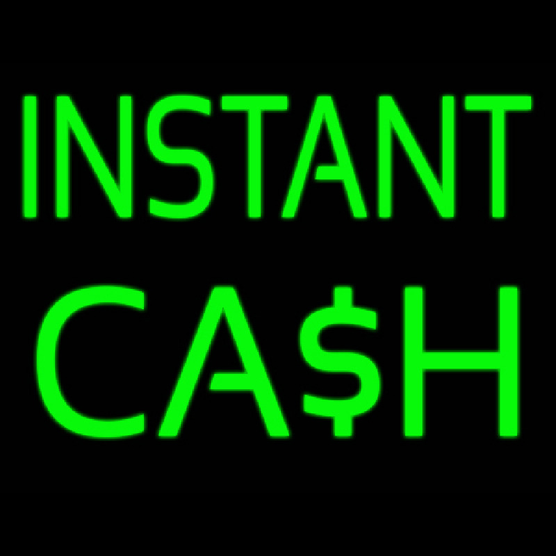 Instant Cash Neon Skilt