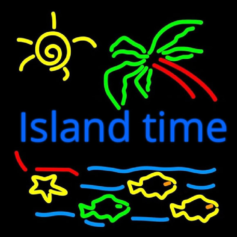 Island Time Neon Skilt