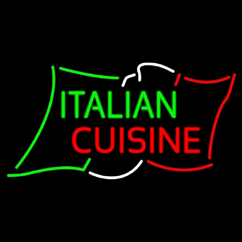 Italian Cuisine Neon Skilt