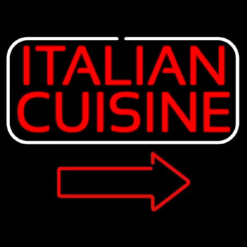 Italian Cuisine Neon Skilt
