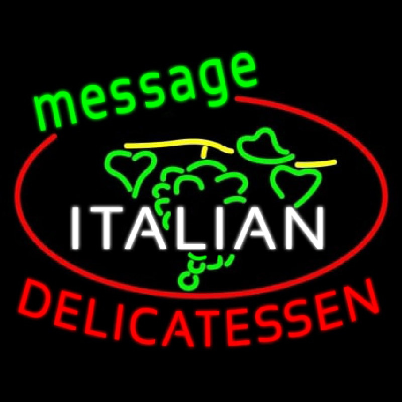 Italian Delicatessen Neon Skilt