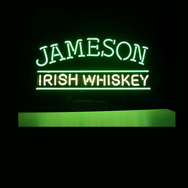 Jameson Irish Whiskey Øl Bar Åben Neon Skilt