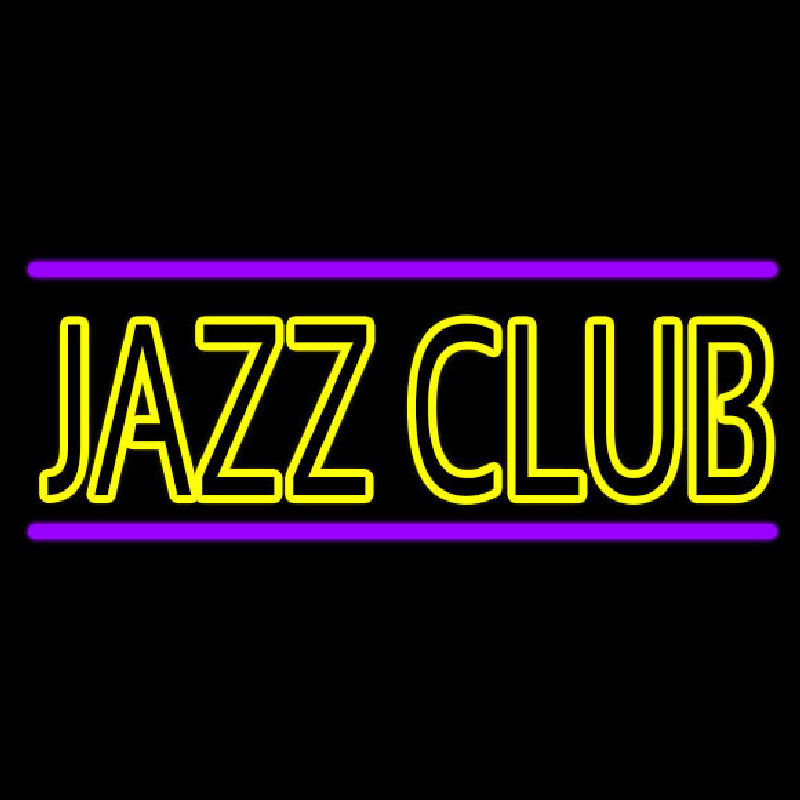 Jazz Club Purple Line Neon Skilt