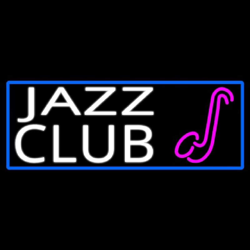 Jazz Club With Sa ophone Neon Skilt