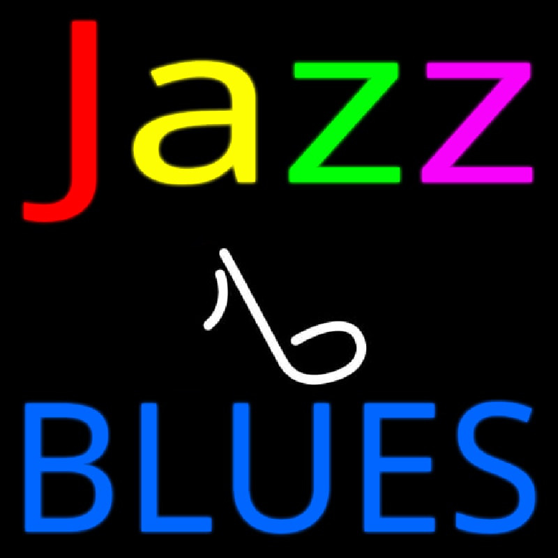 Jazz Music Note Blues Neon Skilt