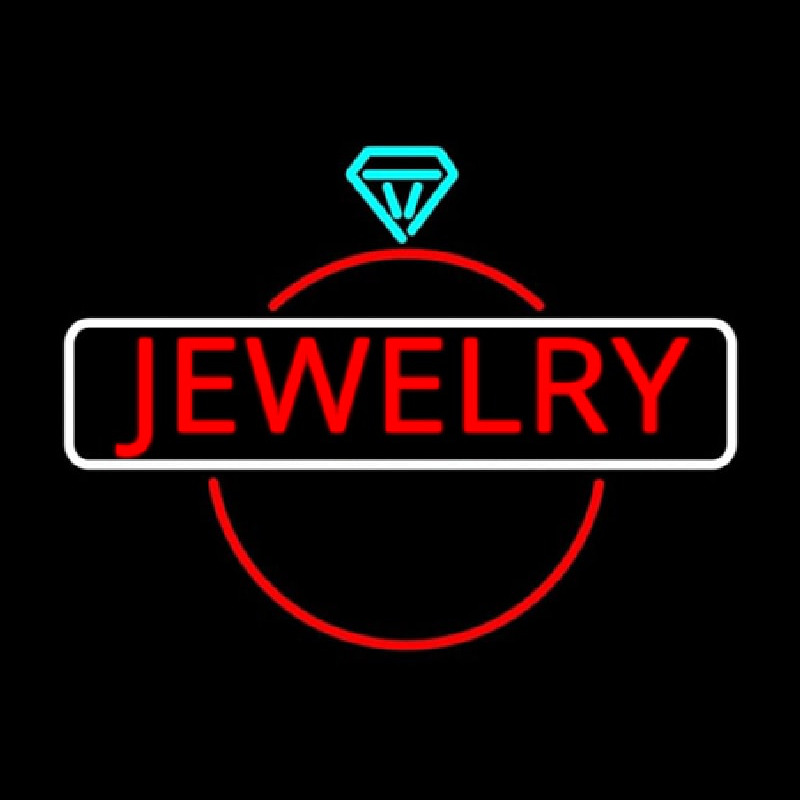 Jewelry Center Ring Logo Neon Skilt