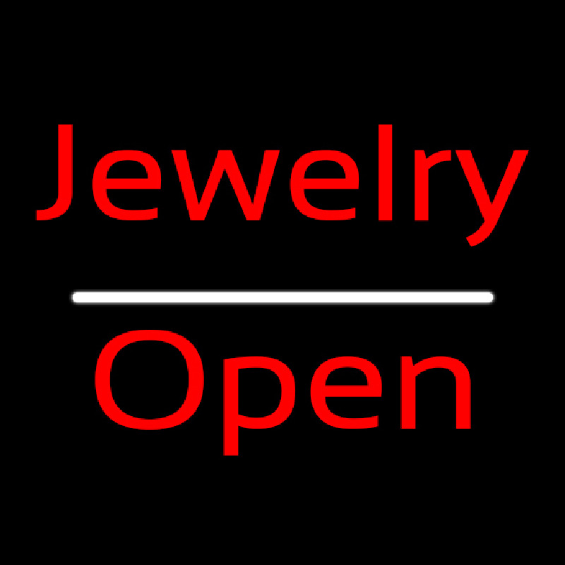 Jewelry Cursive Open White Line Neon Skilt